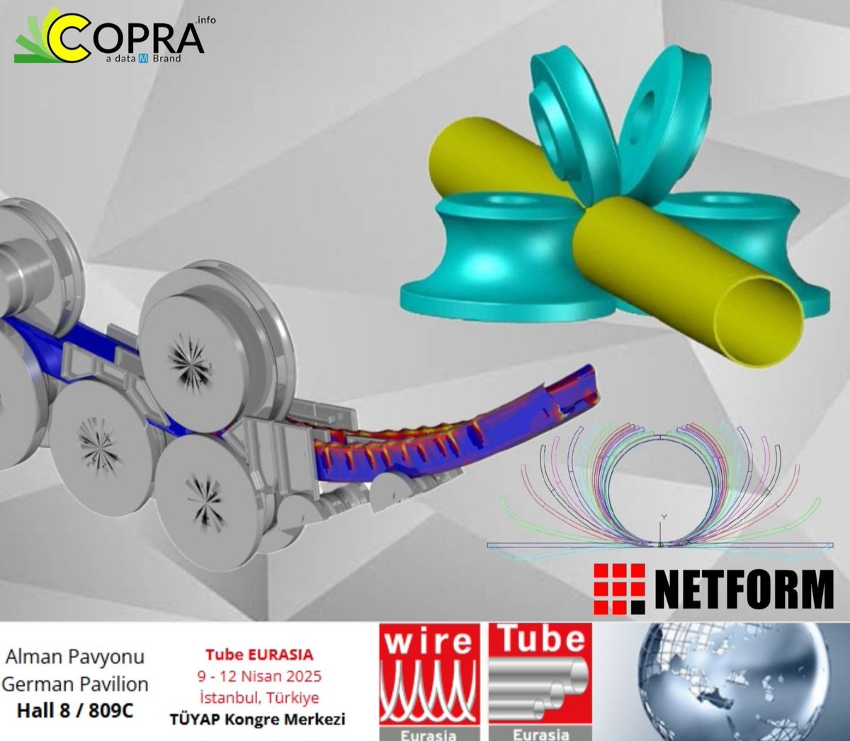 Netform Mühendislik olarak Boru 2025 Fuarı'ndayız.

Sektörün en gelişmiş roll form tasarım ve simülasyonu yazılımı 𝗖𝗢𝗣𝗥𝗔 ile ilgili yeni teknolojileri ve çözümleri keşfetmek için standımıza bekliyoruz.

📍Tüyap Fuar ve Kongre Merkezi
📅 9-12 Nisan 2025