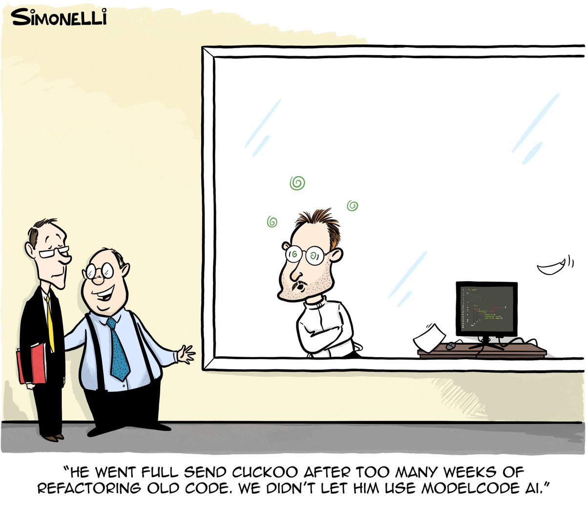 Full Send Cuckoo

- Drawn exclusively for Modelcode AI - modelcode.ai/cartoons