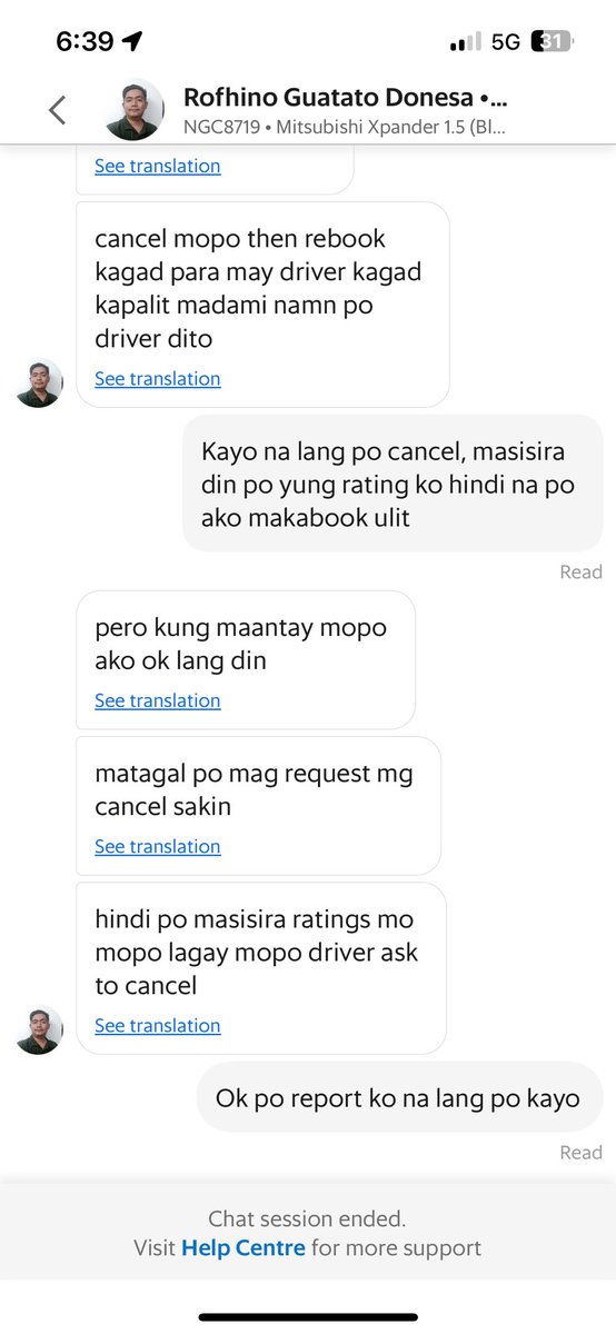 j_otterly's tweet photo. @grabph #modus

I’ve read about this on the internet na strategy ng mga grab drivers when they don’t want to continue the ride. eto na nga:

Was waiting for a while for this driver tapos he said he will change tires daw. Sabi ko sige wait namin. 1/n https://t.co/PTCWUfs9RO