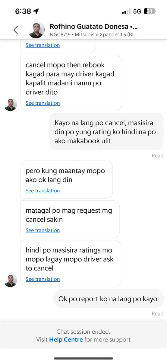 j_otterly's tweet photo. @grabph #modus

I’ve read about this on the internet na strategy ng mga grab drivers when they don’t want to continue the ride. eto na nga:

Was waiting for a while for this driver tapos he said he will change tires daw. Sabi ko sige wait namin. 1/n https://t.co/PTCWUfs9RO