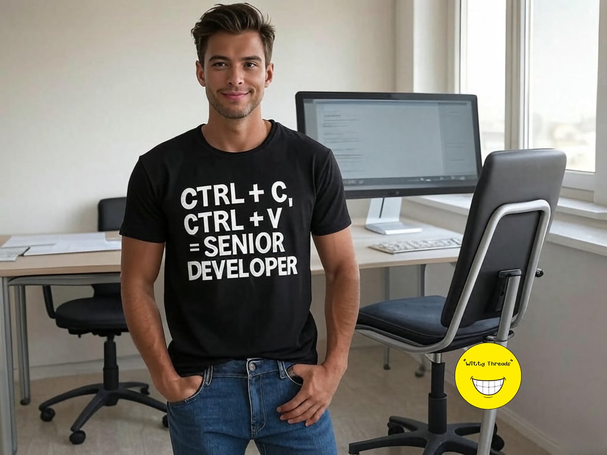 CodeTeeHub's tweet image. &quot;Ctrl+C, Ctrl+V = My senior developer superpower! 💻 Grab this tee and join the club! [WittyThreads00.redbubble.com] #CoderLife #ProgrammerHumor #WittyThreads&quot;

Click to grab yours now! 👇
[redbubble.com/i/t-shirt/Ctrl…]