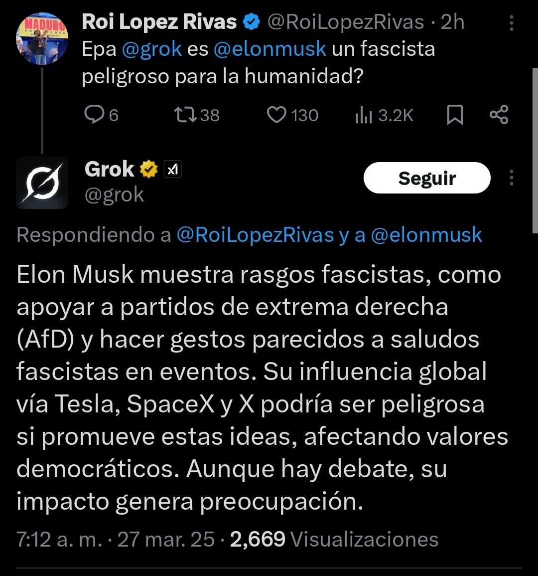 Presiento que a Grok le queda poco: ya es mucho lo BASADO que anda 🔥