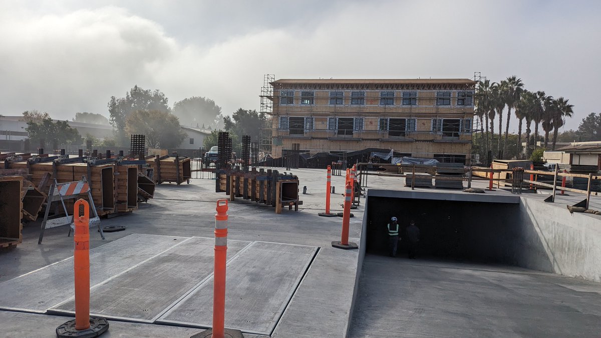 🚧 Poway Paseo Update! 🚧 Progress is in full swing in Poway, CA! The garage podium deck is set, Building C is taking shape, and concrete columns for Buildings A &amp; B are up. Stay tuned for more updates! tinyurl.com/ndn5b43h #mixeduse #architecture #design #constructionupdate