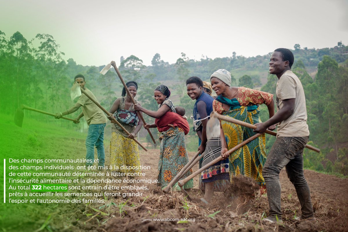 ABCom_ONGD's tweet photo. À Nyanzale, les champs prennent vie grâce à l'engagement des bénéficiaires.
Ce projet ne se contente pas de nourrir des terres, il nourrit des rêves, des espoirs et des communautés qui se relèvent ensemble.

#SustainableAgriculture #foodsecurity  #abcomongd #investinhumanity https://t.co/lr3hf6vqpX