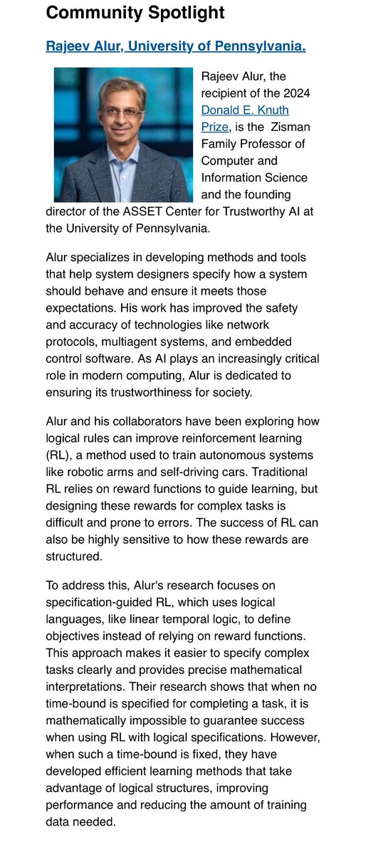 Rajeev Alur (@rajeevalur) on Twitter photo Honored to be highlighted in NSF CISE monthly newsletter, and grateful for the support from <a href="/NSF/">U.S. National Science Foundation</a> to do basic research over the years #SupportNSF Honored to be highlighted in NSF CISE monthly newsletter, and grateful for the support from <a href="/NSF/">U.S. National Science Foundation</a> to do basic research over the years #SupportNSF