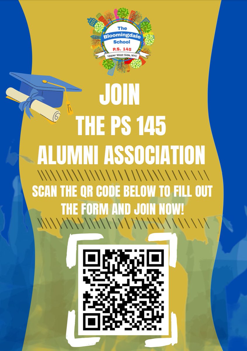 🎓 PS 145 Alumni, unite! 🎓

Stay connected, network, and give back. Join our Alumni Association today!

🔗 Sign Up Here: forms.clickup.com/9011178880/f/8…