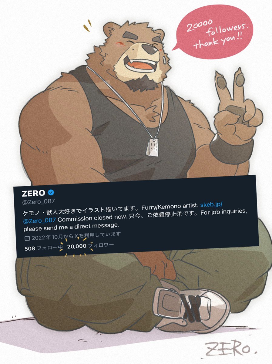 Zer0_speed's tweet image. フォロワー2万人達成しました（現時点）、ありがとうございます！
描き続ける力を、みなさんからもらっています。これからも、楽しく心を込めて描いていきます！

Thank you for 20,000 followers! Your support gives me the strength to keep creating.
I’ll continue to draw with all my heart!