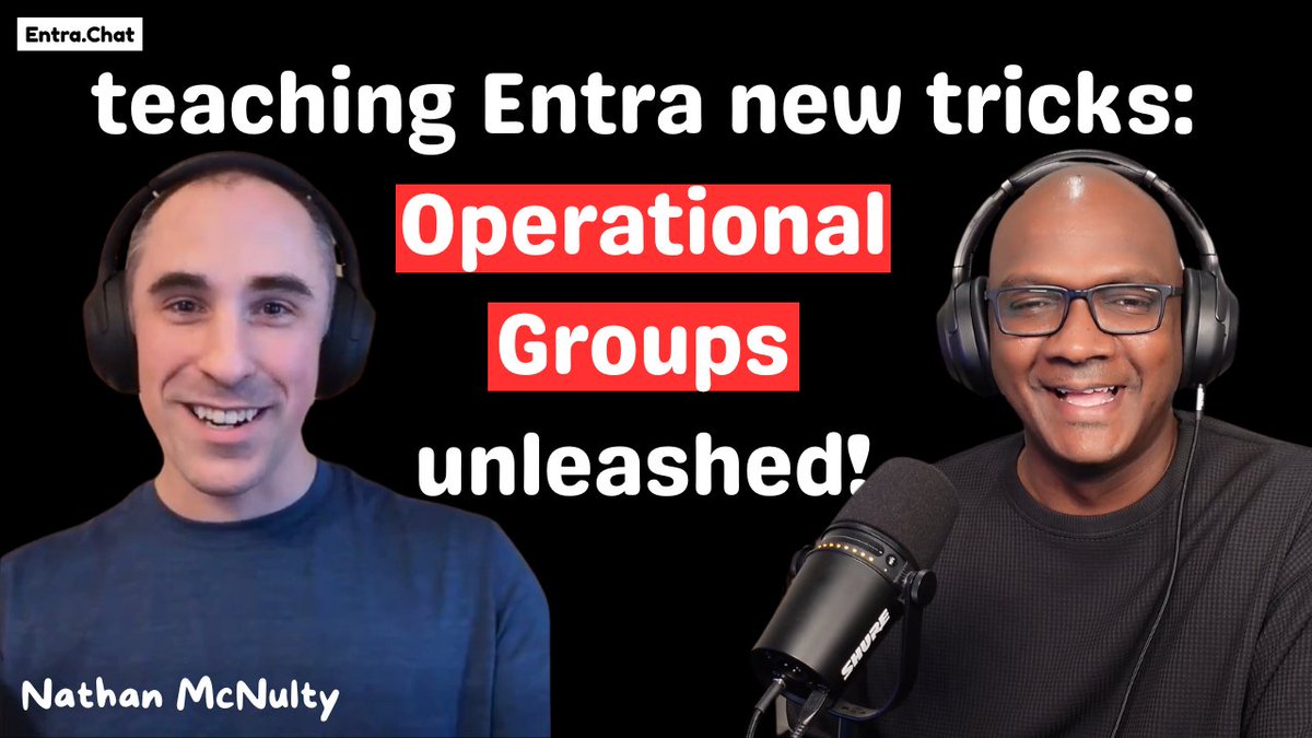 Merill Fernando (@merill) on Twitter photo Folks, the latest episode of Entra.Chat podcast is out!
Featuring our very own and beloved <a href="/NathanMcNulty/">Nathan McNulty</a>
Subscribe in your favorite podcast player today 👇
entra.news/p/operational-… Folks, the latest episode of Entra.Chat podcast is out!
Featuring our very own and beloved <a href="/NathanMcNulty/">Nathan McNulty</a>
Subscribe in your favorite podcast player today 👇
entra.news/p/operational-…
