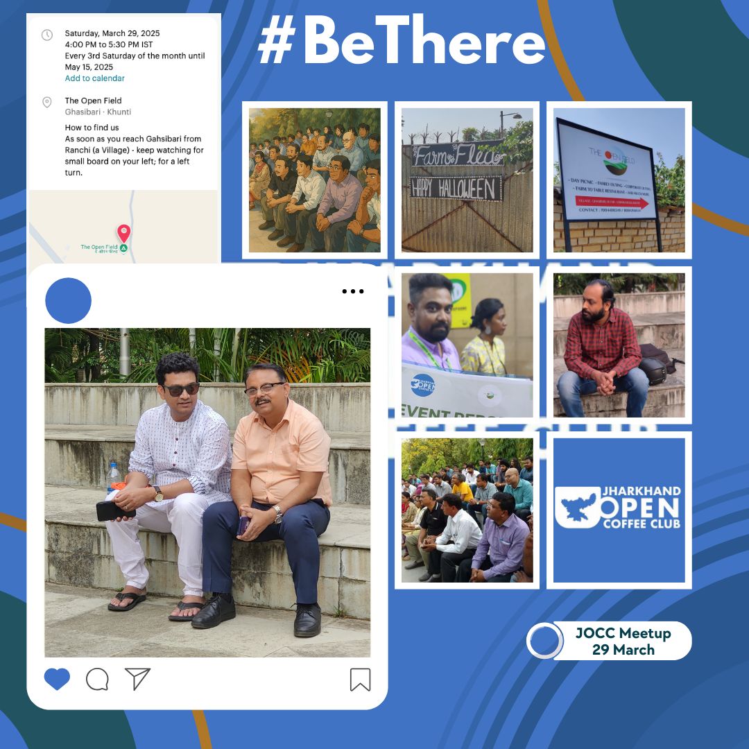 JOCC (@wejocc) on Twitter photo #JOCCMeetup on 29th March
This time we are stepping out of Audrey House & heading to The Open Field for their annual Farm Flea event
#BeThere 
Meetup details here:  facebook.com/share/18vLXWKe… 
#StartupJharkhand #StartupIndia #NextBillion #JOCCMeetup on 29th March
This time we are stepping out of Audrey House & heading to The Open Field for their annual Farm Flea event
#BeThere 
Meetup details here:  facebook.com/share/18vLXWKe… 
#StartupJharkhand #StartupIndia #NextBillion