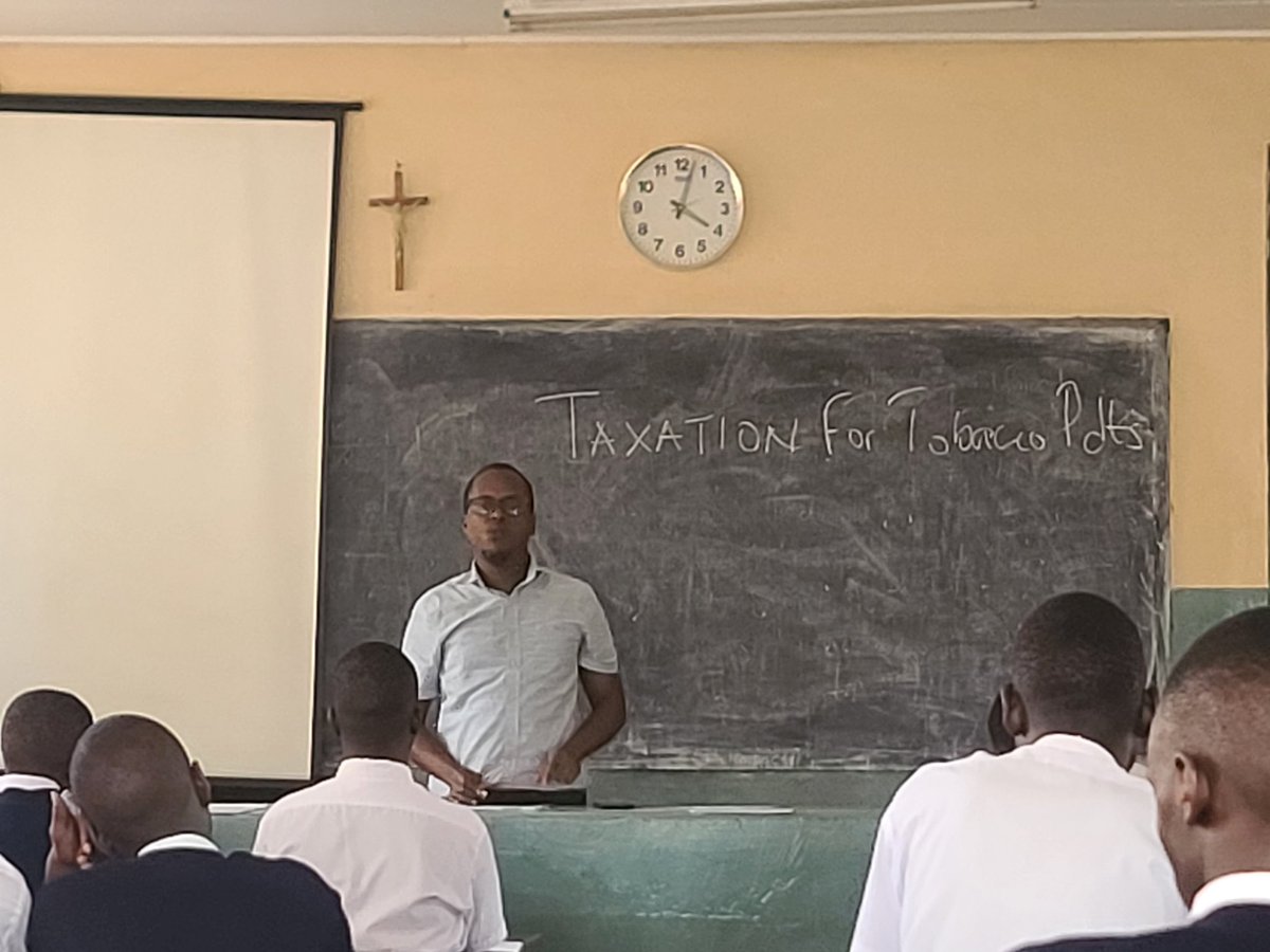 The law of demand and supply with young people at Caltec Academy!

Aziz Agaba- <a href="/unhco/">UNHCO - Uganda</a> capacities young minds on the Uganda Tobacco Control Act 2015. 

While the industry targets young people, it's imperative to increase taxes on tobacco products to create less demand and easy