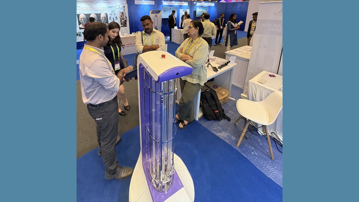 HaystackRobotic's tweet image. Haystack Robotics at the India Innovation Summit: Pioneering Solutions to End TB!
#HaystackRobotics #SmartDisinfection #EndTB #UVCTechnology #DisinfectionRobot #HealthcareInnovation #TBPrevention #InnovationForImpact #RoboticsInHealthcare
