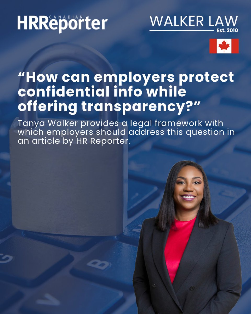 In this article by Sarah Dobson, Tanya Walker answers how businesses should balance confidentiality and transparency, as well as the importance of implementing responsible workplace policies that adhere to key employment-related laws. Read the article linked in bio.