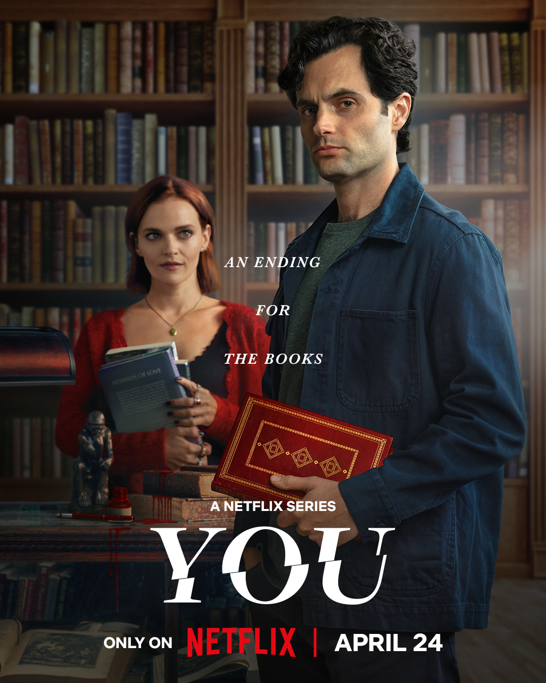 Penn Badgley & Charlotte Ritchie in nieuwe You S5 poster op Netflix België