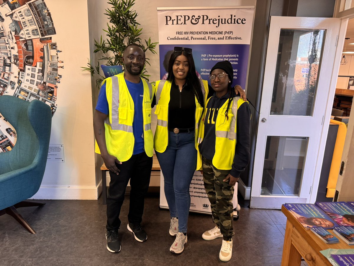 Today we are at Goldsmiths University London, SE14 6NW at the Students' Union building and Cafeteria 35 . Look out for our PrEP champions dressed in  green hi-ves  around the university for access to Sexual health information, HIV self testing kits, condoms and  quick PrEP
