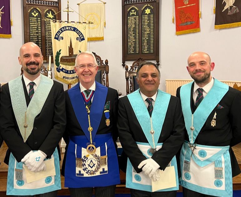 A great evening at Halesowen Lodge. The PGM presented 4 grand lodge certificates &amp; listened to a presentation of the 1st degree tracing board by a Bro who has been a Mason for only 18 months. Most of these junior brethren joined the lodge via the pathway scheme. Congrats to all