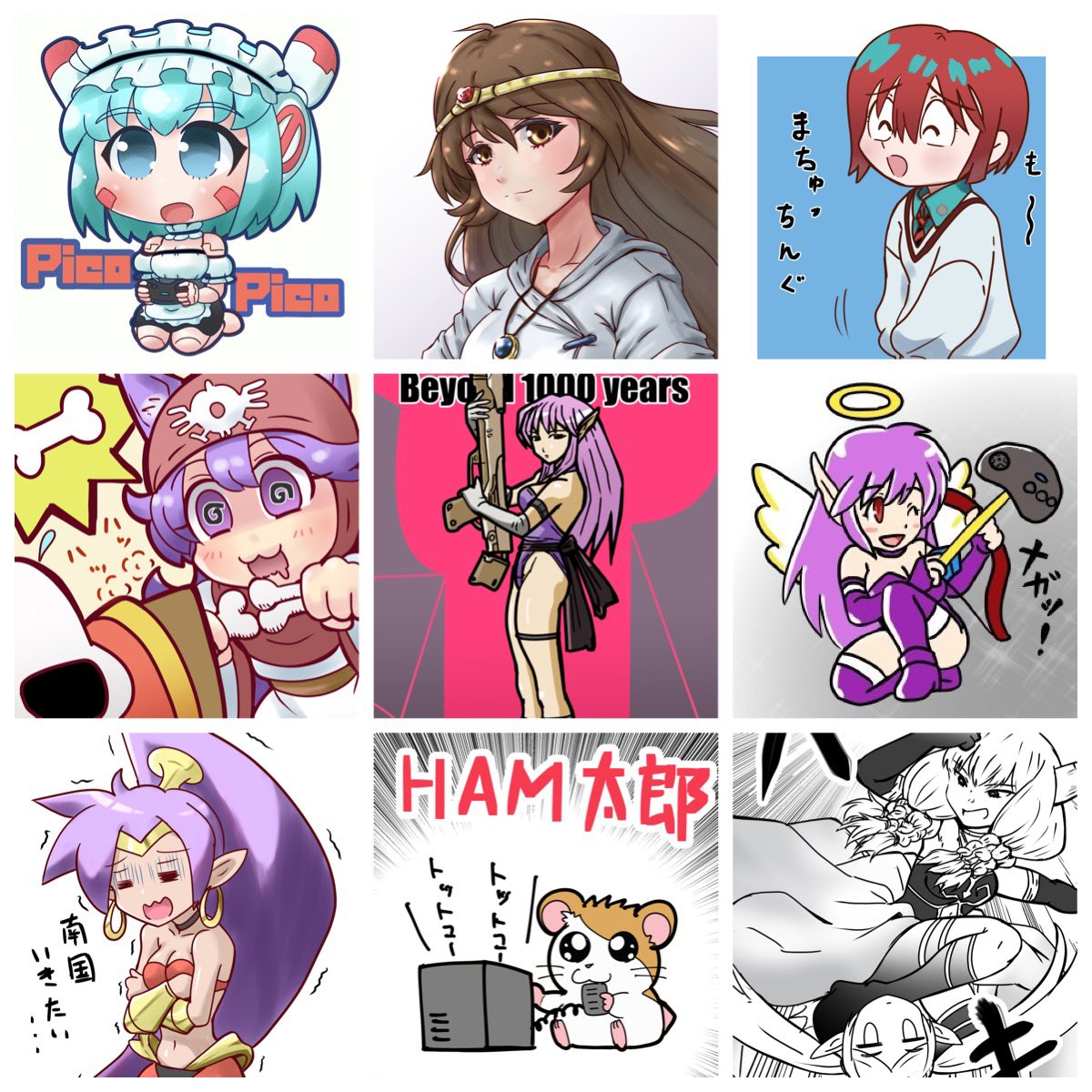 #同じ人が描いたとは思えないイラストを貼る見た人強制 