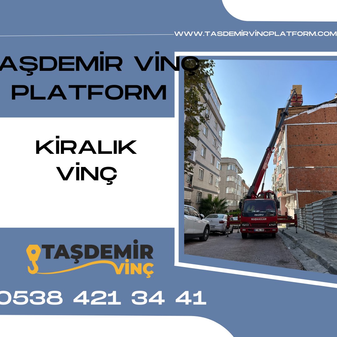 Saatlik, günlük, haftalık ve aylık kiralık vinç ihtiyaçlarınız için arayınız.

0538 421 34 41
tasdemirvincplatform.com/kiralikvinc/

#vinc #sepetlivinc #sepetlivinç #esenyurtsepetlivinc #beylikdüzüsepetlivinc #kiralıksepetlivinc #avcılarsepetlivinc #kiralıksepetlivinc #hadimköysepetlivinc