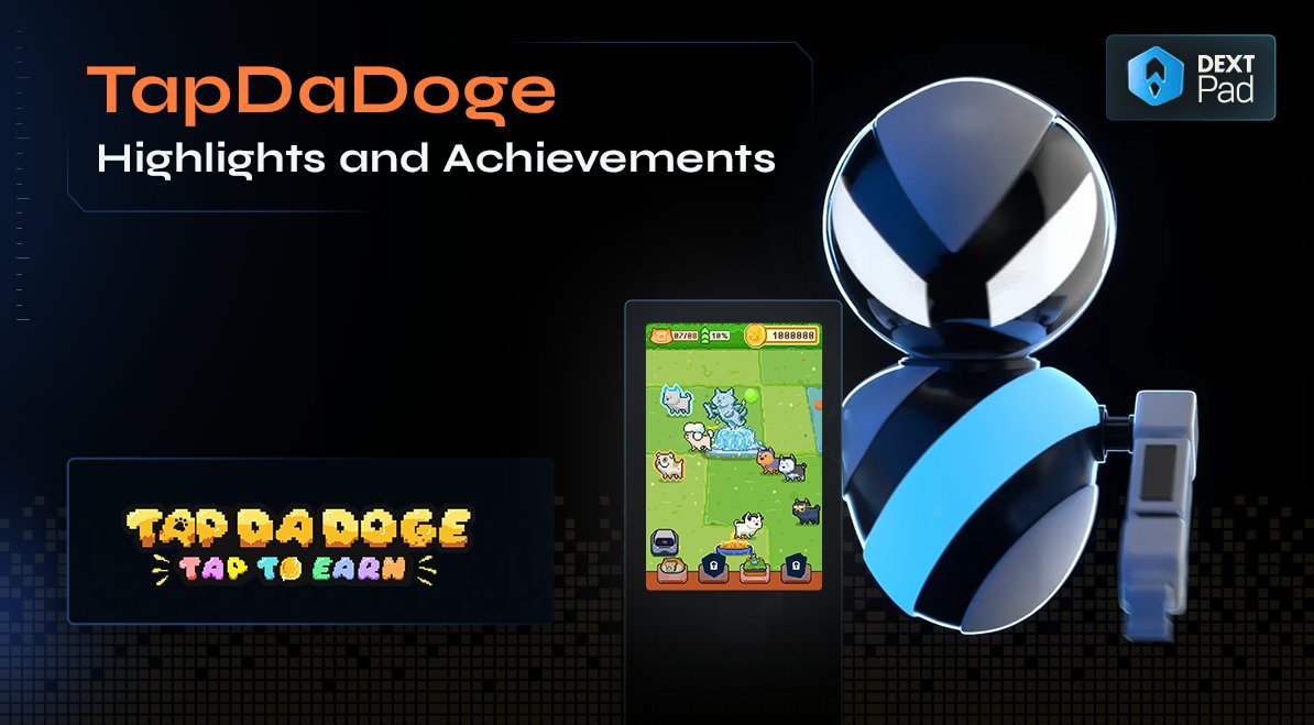 DEXTPad (@dextpad) on Twitter photo 🎉 <a href="/TapDaDoge/">Tap Da Doge</a> Celebrates Epic Web3 Successes!
✅Testnet: 56,950+ users joined TapDaDoge’s tap-to-earn game.
✅6,968 monthly users completed 1,319 tasks in testnet.
✅250,000+ wallets, 225,000+ tasks completed in app.
✅28K X, 50K Telegram followers—community booming. 🎉 <a href="/TapDaDoge/">Tap Da Doge</a> Celebrates Epic Web3 Successes!
✅Testnet: 56,950+ users joined TapDaDoge’s tap-to-earn game.
✅6,968 monthly users completed 1,319 tasks in testnet.
✅250,000+ wallets, 225,000+ tasks completed in app.
✅28K X, 50K Telegram followers—community booming.