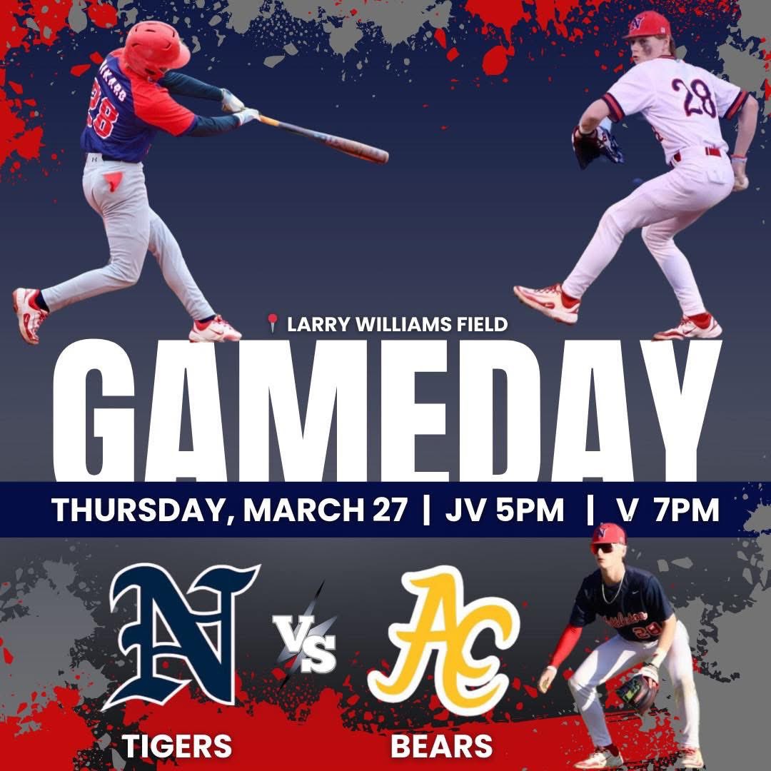 GAMEDAY!!!! ⚾️🐅
🆚Alcorn Central
⌚️JV@5PM &amp; V@7PM
📍Larry Williams Field
📺 sidelinehd.com/TigersVarsity2…