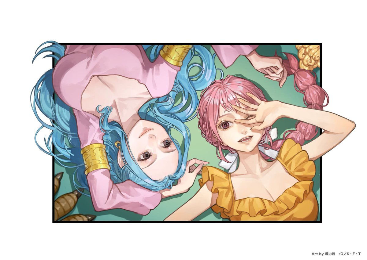 Robin & Nami and Vivi & Rebecca art for the One Piece x ZOZOTOWN