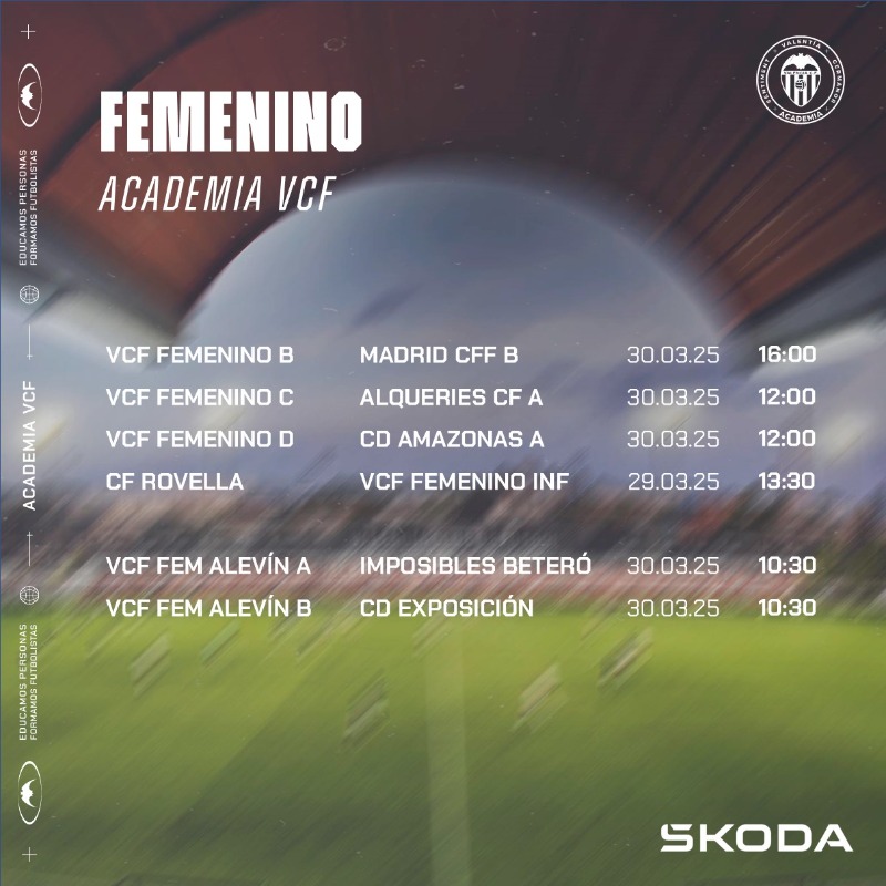 Academia_VCF's tweet photo. 🌞 Bon dia ‼️
🦇 Os dejamos los horarios de este fin de semana para los equipos de la @Academia_VCF
#ANDVCF #JugarAFoc 🔥