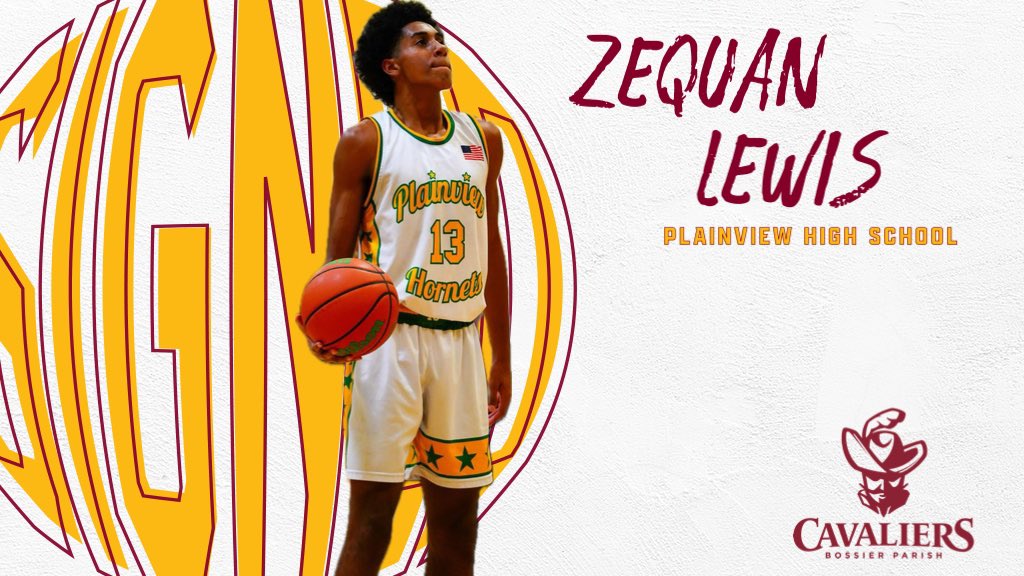 IT’S OFFICIAL! Zequan Lewis is a Cavalier! The 6’2 guard comes to BPCC from Plainview High School. Lewis led the Hornets to a 31-5 record and their first state championship in 60 years. Welcome to BPCC Zay! 
#BPCC #GoCavs
