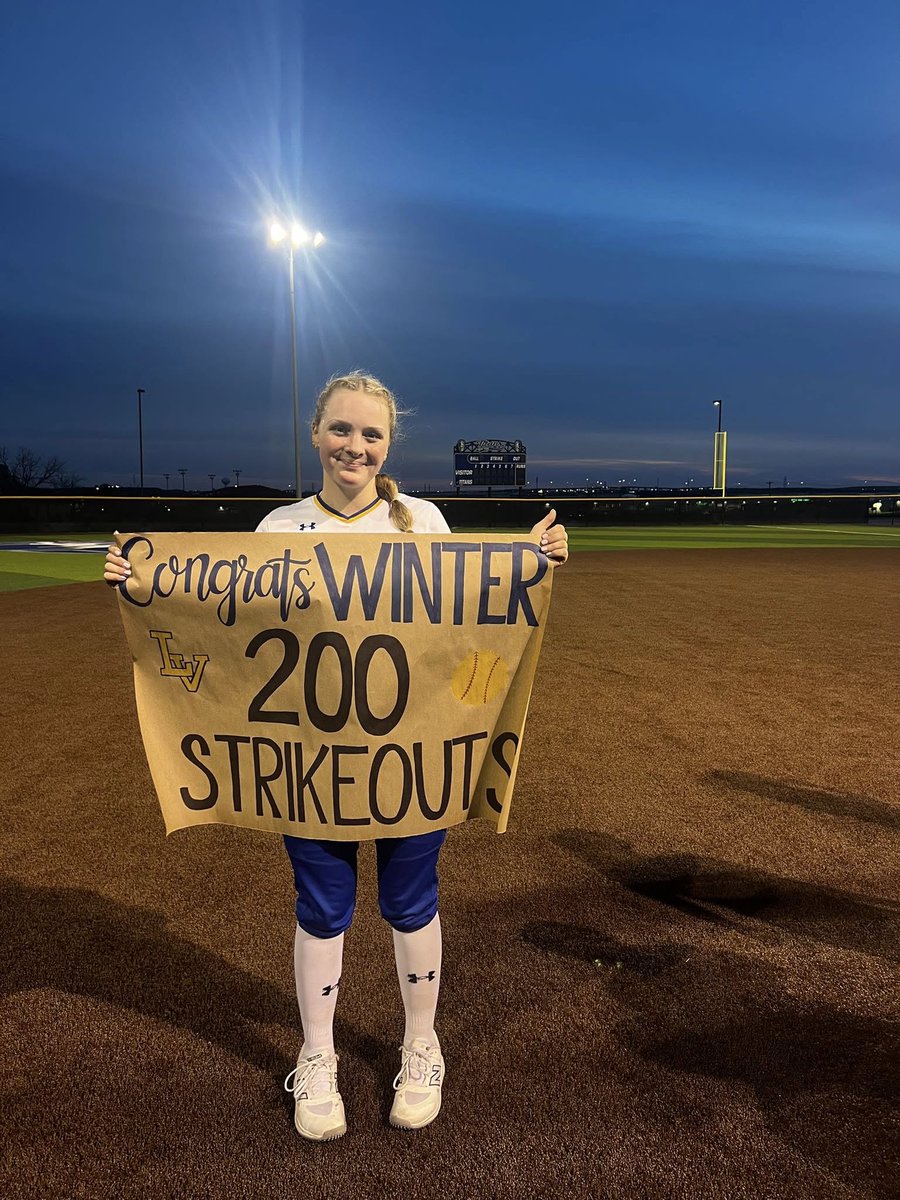The Lady Vikings remain undefeated in district, beating Manor New Tech 12-1! Special congrats to sophomore, Winter ￼Callahan, on throwing her 200 strikeout!