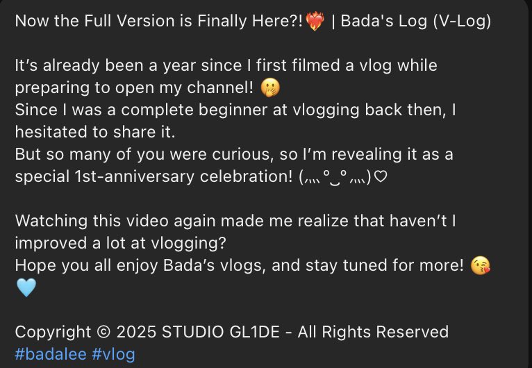 jo0o____'s tweet photo. @badalee__ 📌 The Vlog that only appeared in the Channel Open Teaser | 바다쓰기

🩵 FULL Version of Vlog Opening Teaser 🎞️✨
🔗 https://t.co/LdVN88DLQx

#바다리 #바다쓰기 #유튜브채널 #주민 #badalee #badavlog  #reseadents #residents #YouTubeChannel1stAnniversary 

Please keep streaming. 🩵 https://t.co/bJw914jocT