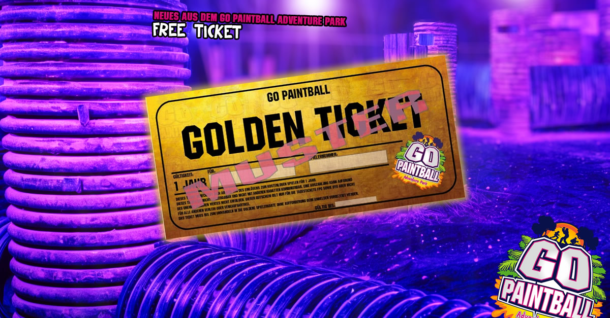 Das GO GOLDEN TICKET ist da! Stell dir vor: Du streifst über eines unserer 12 Spielfelder, duckst dich hinter Deckungen, dein Herz schlägt im Takt der Action – und plötzlich entdeckst du etwas Glänzendes... Du hast das GO GOLDEN TICKET gefunden!
go-paintball.de/das-go-golden-…