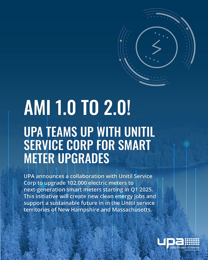 UPA is excited to partner with <a href="/Unitil/">Unitil</a>  on their Grid Modernization Plan to upgrade 102,000 meters to smart meters starting in Q1 2025, creating clean energy jobs in NH and MA! Learn more:
unitil.com/blog/what-smar…