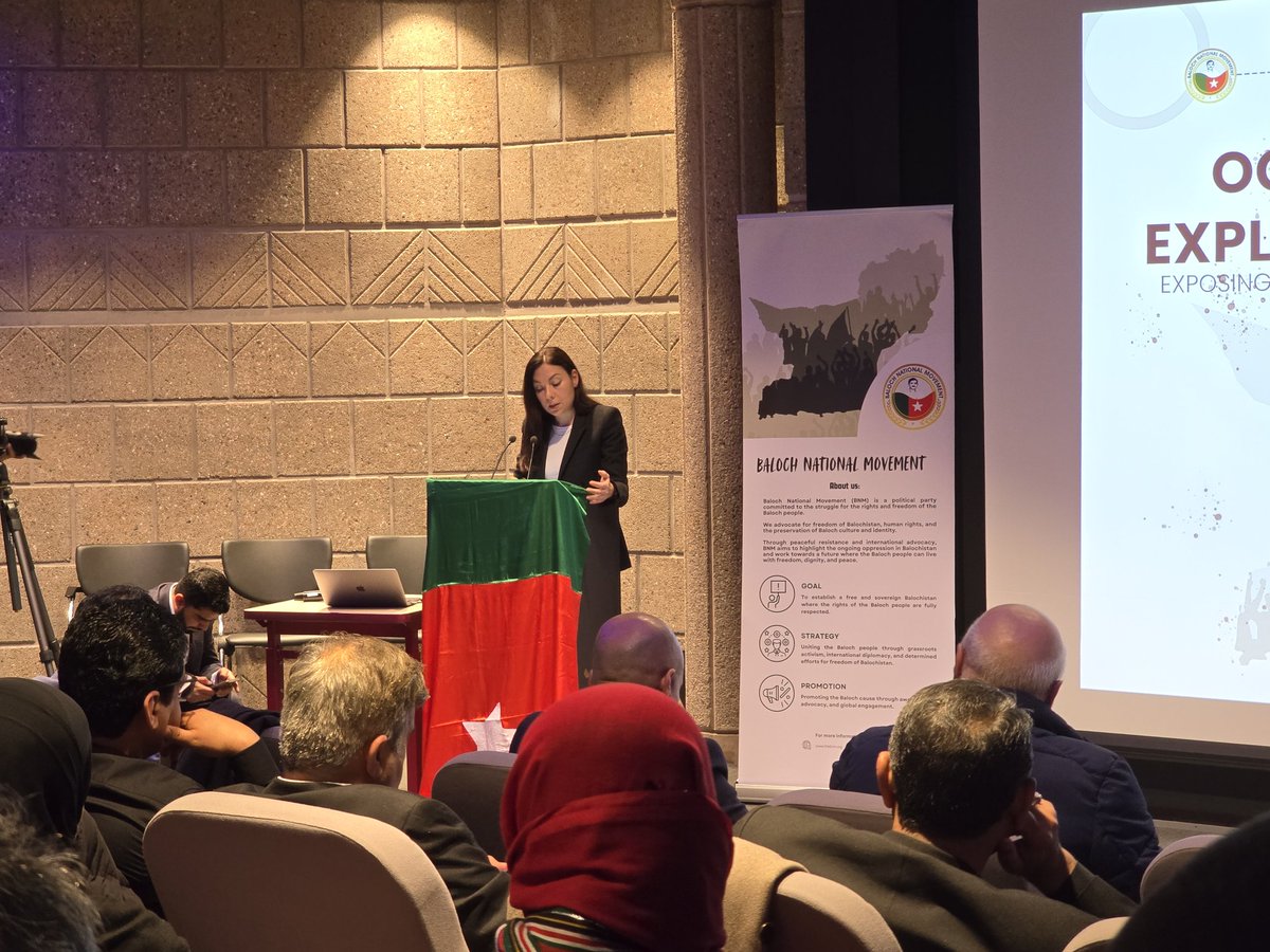 akbaloch47's tweet photo. Eleonora Mongelli @EleMongelli of Italian Federation for Human Rights (FIDU) at the 6th International Balochistan Conference #BICS6 at #Geneva @BNMovement_ @UNHumanRights @WGEID @UN_HRC @UNGeneva #Baloch #Balochistan https://t.co/Xm9hsdrfBT