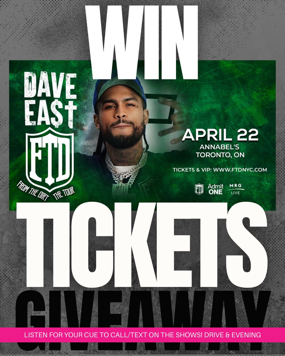 You know we set you up with great vibes and great conversations! And we always find time to give you great giveaways too!

Lock in for a chance to win tickets to see Dave East! 

#flow987fm