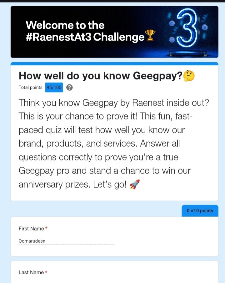 I just completed the #RaenestAt3 challenge.
Happy 3rd Anniversary to <a href="/geegpay_hq/">Geegpay by Raenest</a> 
You're my one stop solution for fast and seamless global payments.