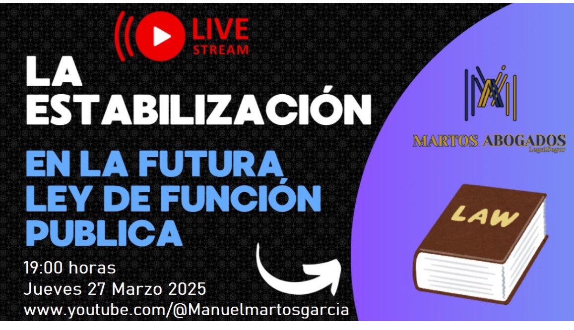 Compartir o difundir si lo veis necesario, creo que es interesante.

Hoy a las 19:00 en el Canal de YouTube 

youtube.com/@manuelmartosg…
