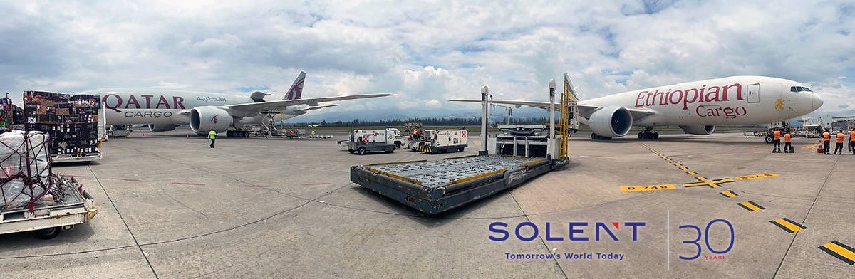 Solent is attending both flights on the ground in UIO.

#Solent #SolentFreight #QuatarCargo #EthiopianCargo