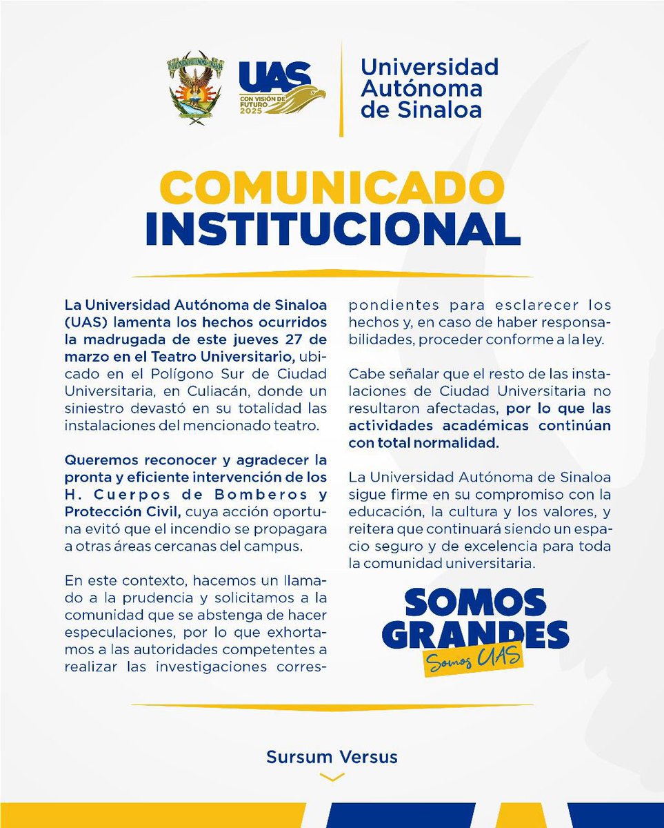 COMUNICADO INSTITUCIONAL