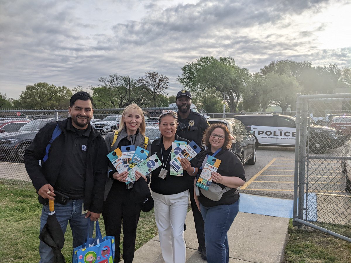 And we're off Pressing the Pavement for Dallas ISD PreK enrollment! Excited to share the information about our amazing PreK program.