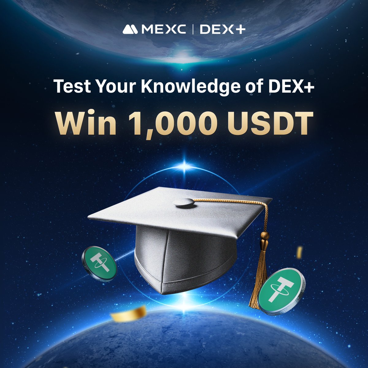 🚀 #MEXC DEX+ Quiz Challenge! 🚀

Test your knowledge about #DEXPlus, make a trade and win 1,000 $USDT rewards! 

Rules:
🔹Follow &amp; Like <a href="/MEXC_Official/">MEXC</a>
🔹Trade any amount of any token on DEX+: promote.mexc.com/r/PT0eADW3
🔹Answer the questions in this form: forms.gle/UhhbASEQJjU2Cx…