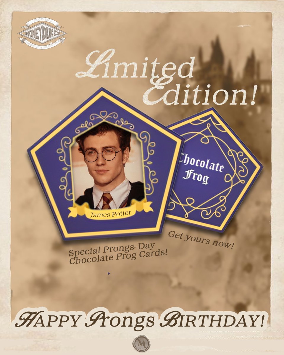 ㅤㅤ
ㅤ
To never-ending mischief for
𝑱𝒂𝒎𝒆𝒔 𝑷𝒐𝒕𝒕𝒆𝒓 aka "𝑷𝒓𝒐𝒏𝒈𝒔" 🦌

𝑯𝑨𝑷𝑷𝒀 𝑩𝑰𝑹𝑻𝑯𝑫𝑨𝒀.ᐟ 
MARCH 27 🎊🎂
ㅤㅤㅤ
ㅤㅤ