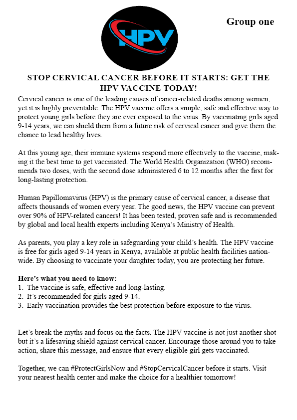 AbrahaMaosa's tweet photo. Protect Her Future Today! 💉🎗️ The HPV vaccine shields girls from cervical cancer before it starts. Safe, free, and effective for ages 9-14. Visit your nearest health center &amp; #StopCervicalCancer now! #ProtectGirlsNow #HPVVaccine"
#protectcervicalcancerbyHPVvaccines https://t.co/IR1DGYWxON