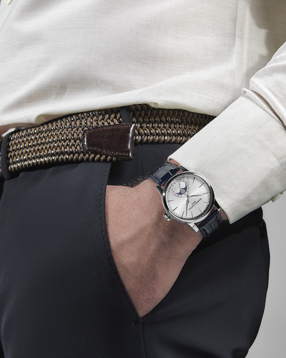 FrederiqueConst's tweet photo. Meet the Classic Moonphase Date Manufacture: quality, accuracy and reliability, made as widely available as possible in line with the Manufacture’s guiding principles.

Learn more: https://t.co/3b0wtUlm7F

#ManufactureCollection #InHouse #LiveYourPassion #Moonphase #Watchmaking https://t.co/2U8yweOALN
