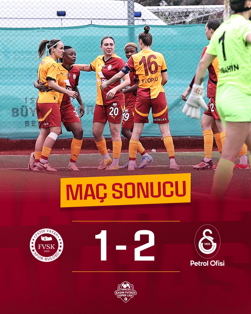 3 puan bizim! 💛❤️

Maç sonucu: Fatih Vatan Spor 1-2 Galatasaray Petrol Ofisi 👏

⚽️ 24’ Divine Manga
⚽️ 44’ Andrea Stašková