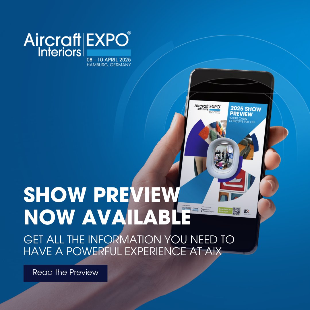 🚀 Get Ready for Take-Off!

🔗 Read the preview now and start planning your AIX experience!
spkl.io/6013fQG0V

The AIX Show Preview is here—your ultimate guide to this year’s unmissable event. 

#AIX2025 #AircraftInteriors #AviationInnovation #CabinInteriors #ShowPreview