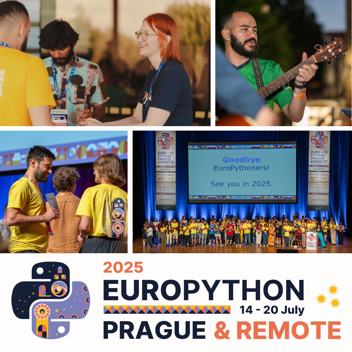 🚀 EuroPython 2025 tickets are now on sale! 🚀 Join us in Prague for a week of learning, networking, and fun. 170+ talks and hands-on tutorials &amp; workshops, open spaces, sprints, beginner unconference day, social events, and more. Grab your ticket at europython.eu/tickets 🐍🎟️