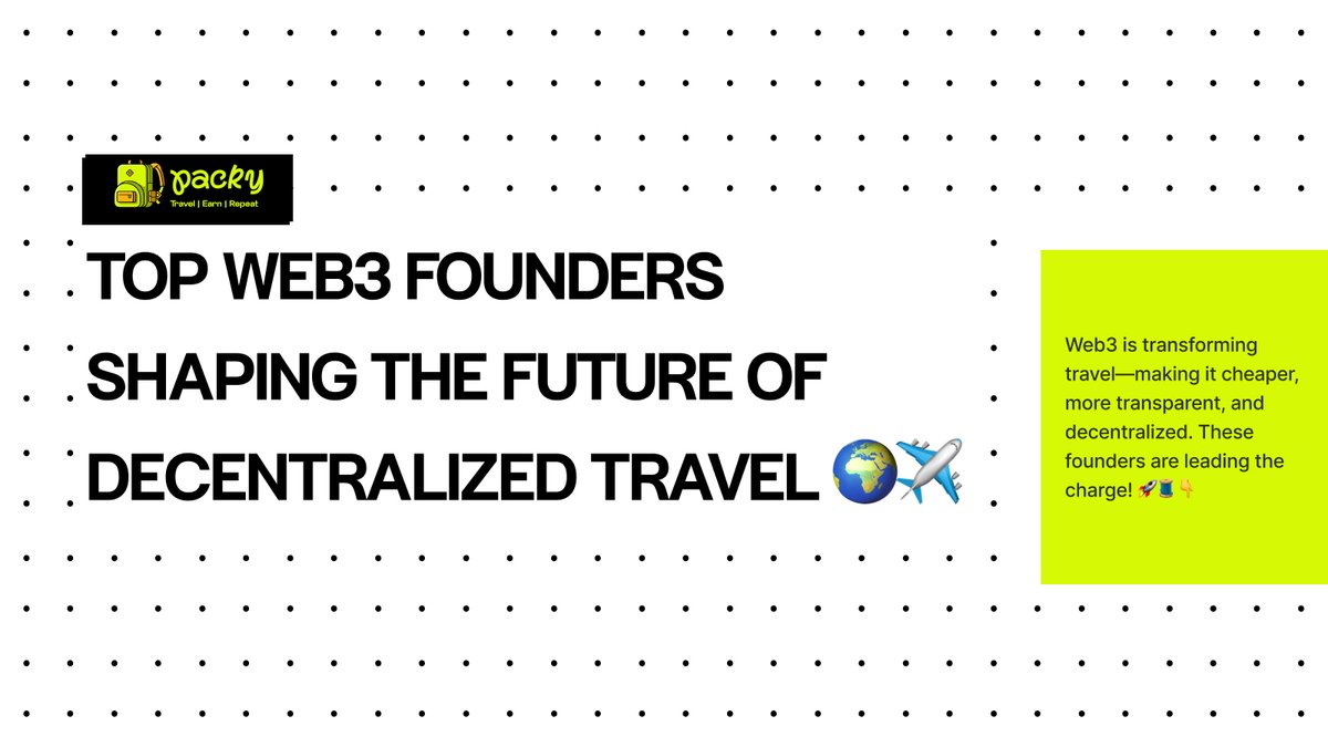 Web3 is transforming travel making it cheaper, more transparent, and decentralized. 

These founders are leading the charge! 🚀🧵👇
