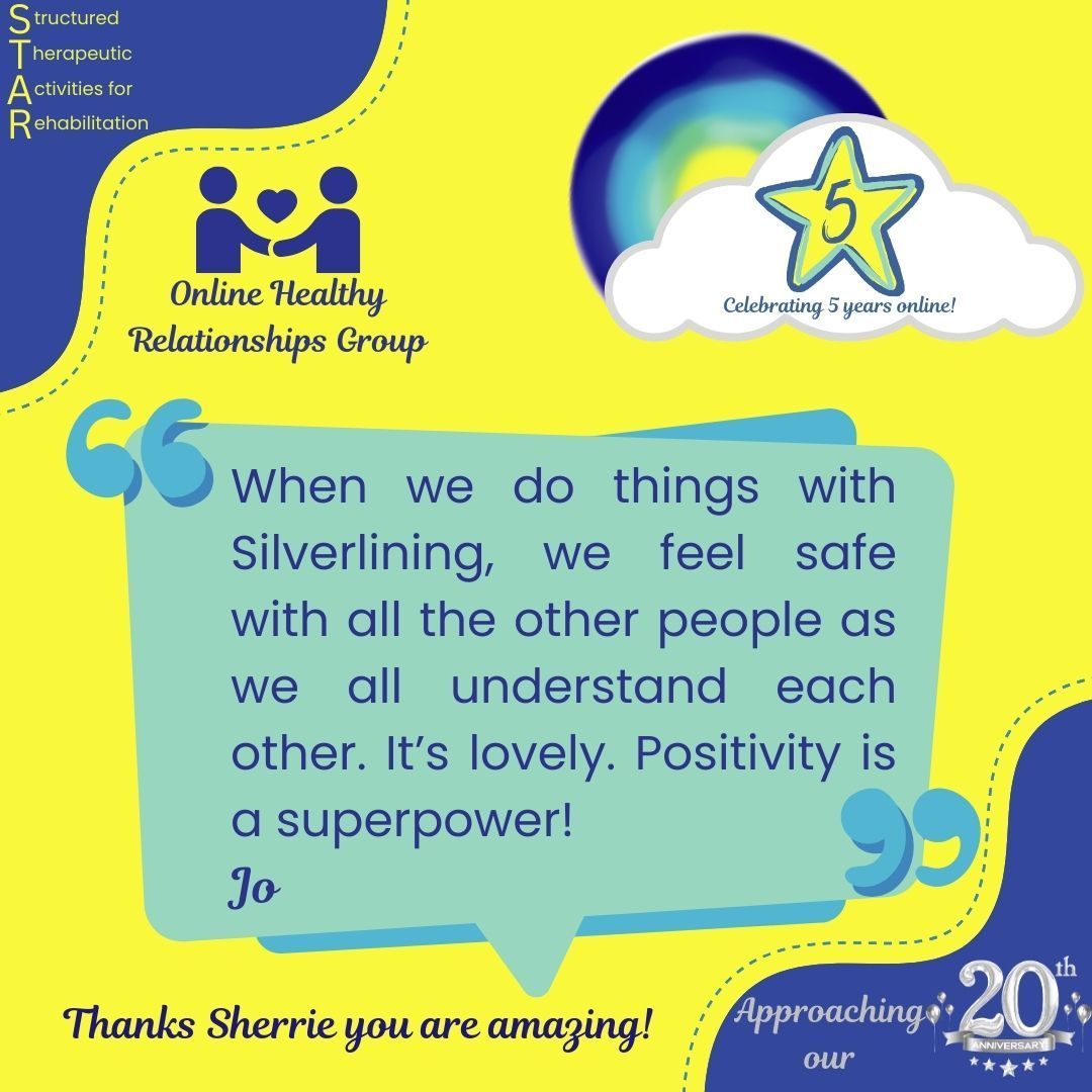 Celebrating five years of our online STAR Programme this Brain Injury Awareness Month! 🌟 Join us in spreading awareness and supporting rehabilitation and digital inclusion. #BrainInjurySupport #BrainInjuryAwareness #TheSilverliningBrainInjuryCharity