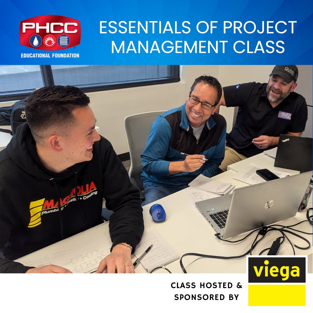 PHCCFoundation's tweet photo. Disruptions Create Opportunities
Check out the press release on the latest PHCC Essentials of Project Management Class for lessons about creating opportunities when the construction industry throws disruptions your way.
https://t.co/3OOLuTJhME
#PHCCEducationalFoundation #Viega https://t.co/pl9CqeCw25