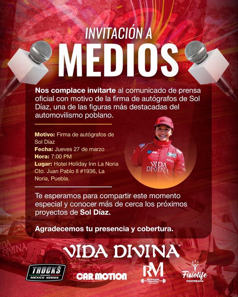 Hoy en Puebla ! Sol Díaz en Firma de Autógrafos 🏁👊🏻🏎️💨 #SolDiazRacing #NascarTrucks