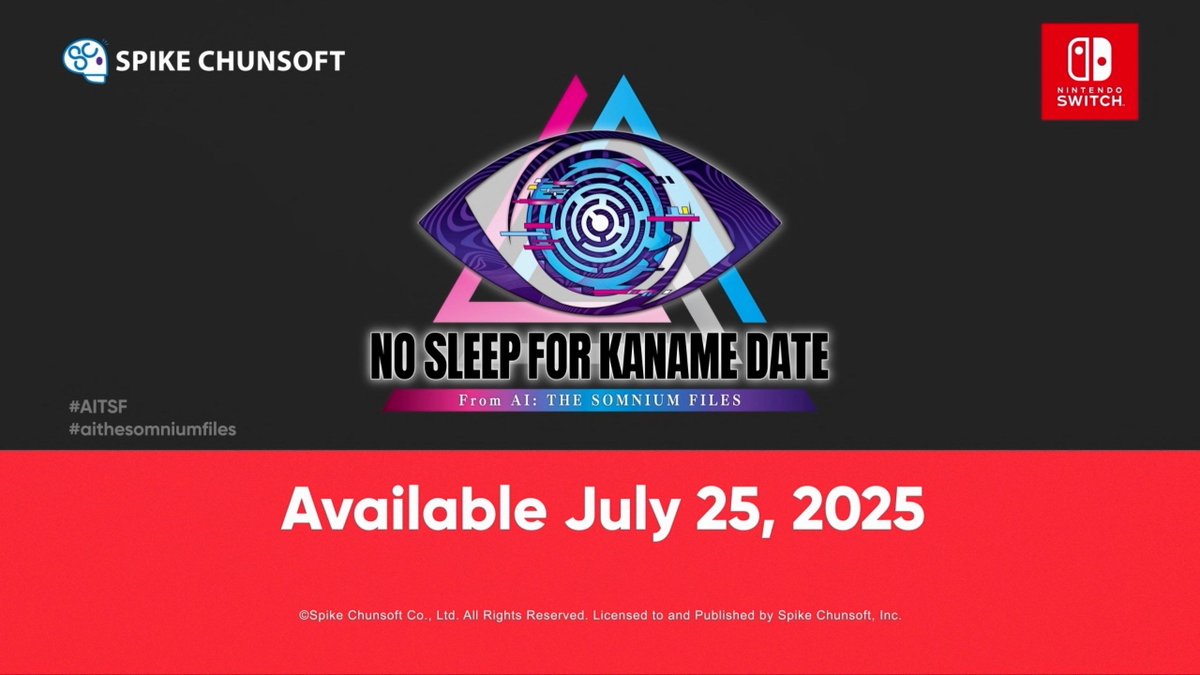 Wario64's tweet image. No Sleep for Kaname Date: AI Somnium Files announced, out July 25