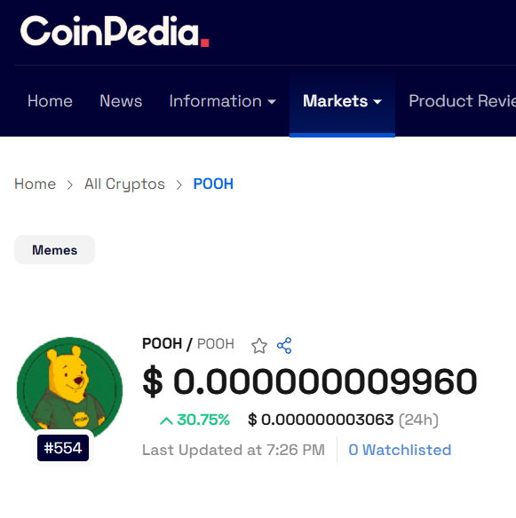 MarketCoinpedia's tweet photo. Just In‼️ An Ethereum memecoin, $POOH, makes the top 2 on #CoinpediaMarkets Gainers list. 🟢🚀

#POOH price rallied 30.77% in the past 24 hours with market cap reaching $4.21 million.

Track it here: https://t.co/xj14Nf5M9a

#memecoin #Ethererum https://t.co/gN24xQR4ni